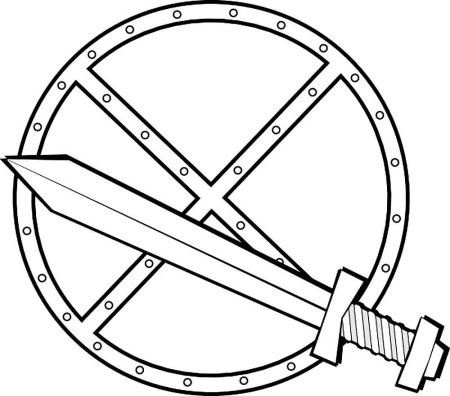 Меч раскраска