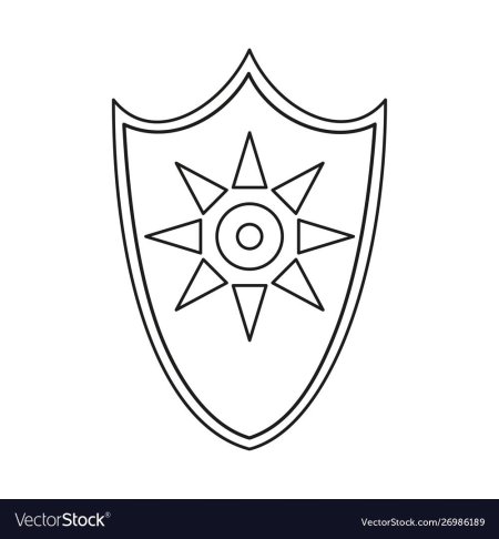 Щит раскраска