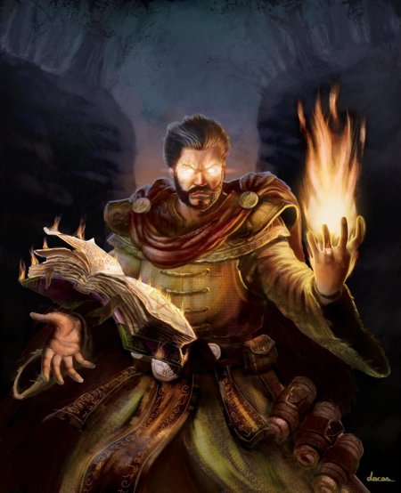 Темный маг Пиромант арт