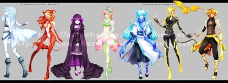 Стихии природы в виде людей