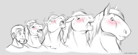 Фурри лошадь