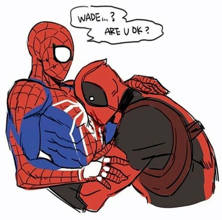 Spideypool шип арт