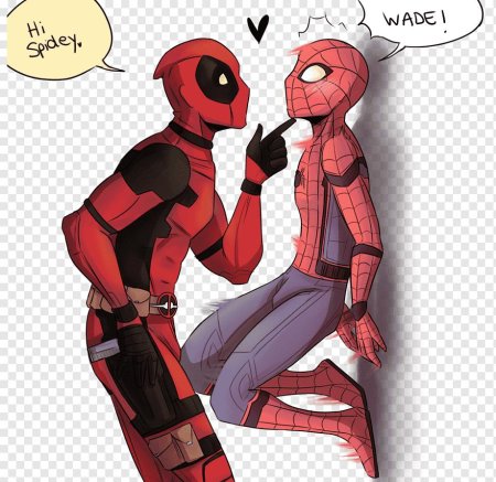 Дэдпул и человек паук том Холланд