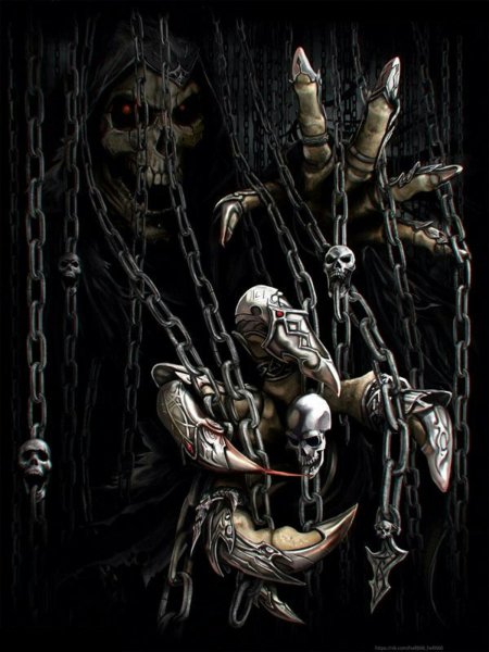 Череп в цепях