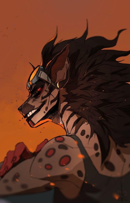 Фурри гиена