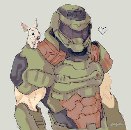 Doomguy and Daisy