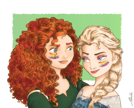 Эльза Анна Рапунцель и Мерида