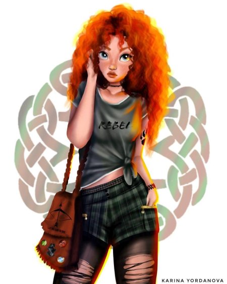 Современные принцессы Диснея Мерида