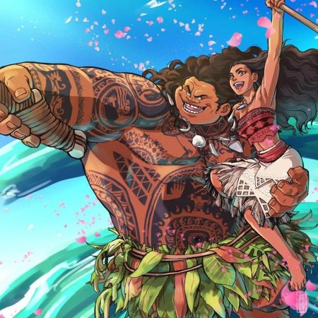 Мауи из Моаны арт