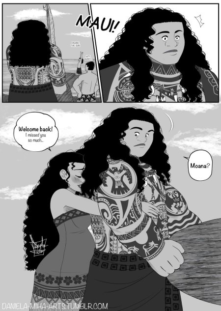 Мауи и Моана любовь комикс