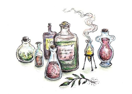 Рисунок Ингредиенты для зелий Гарри Поттер