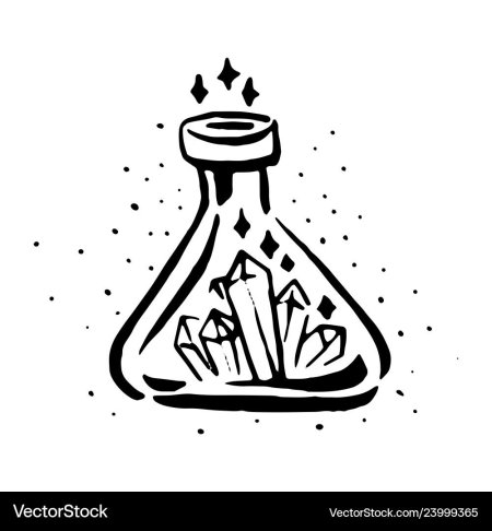 Колба черно белая