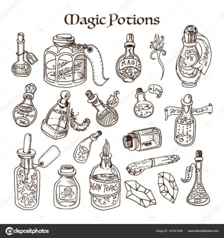 Раскраска зелья Гарри Поттер