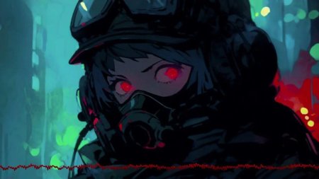 Военный в противогазе арт