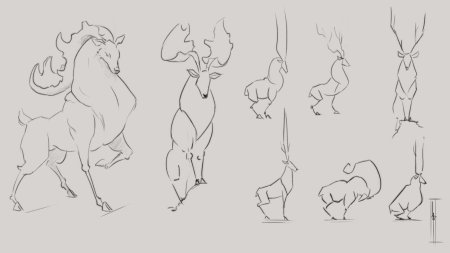 Олень референс сбоку