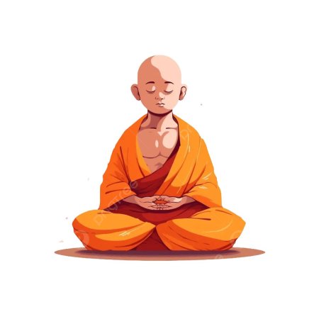 Монах на прозрачном фоне