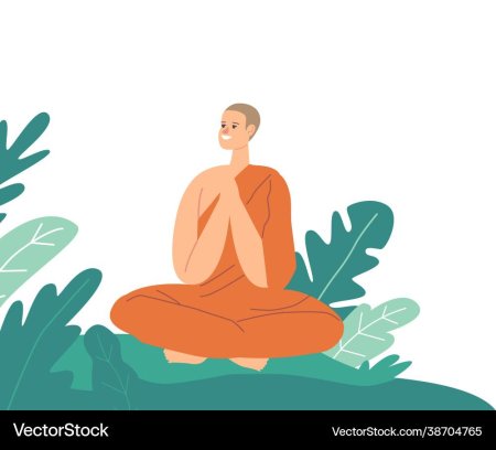 Монах в позе лотоса