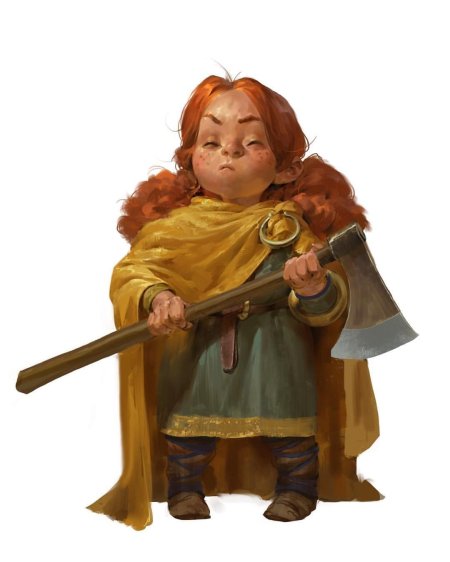 Дварф Гном женщина концепт арт