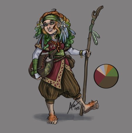 Халфлинг друид