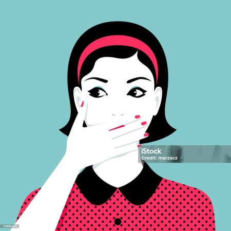 Девушка с закрытым ртом
