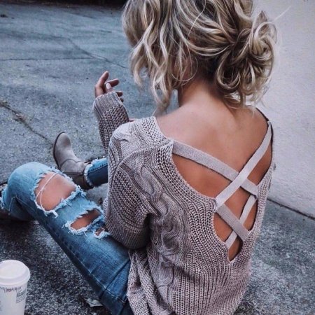 Блондинка со спины