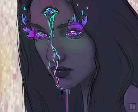 Девушка с тремя глазами арт