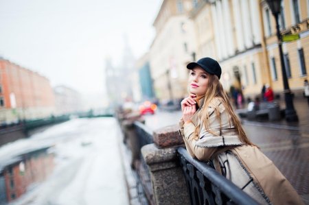 Фотосессия в городе девушка