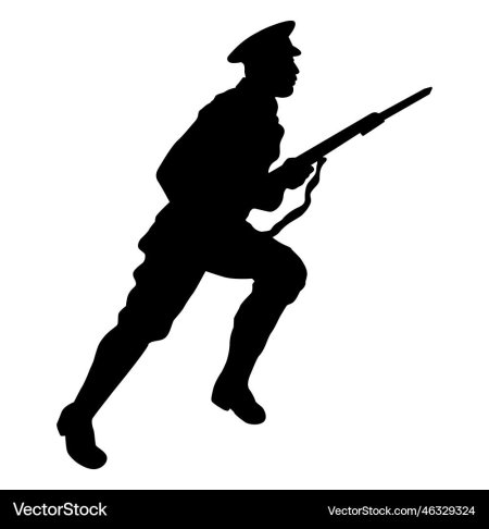 Силуэт военного