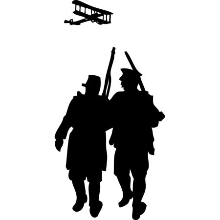 Силуэт военного