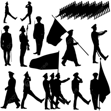 Силуэт военного