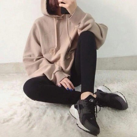 Корейские аутфиты худи