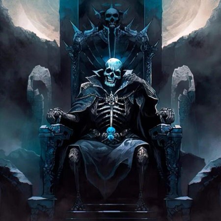 Скелет на троне