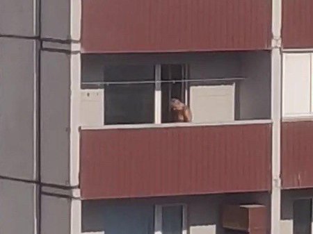 Соседи напротив в окне