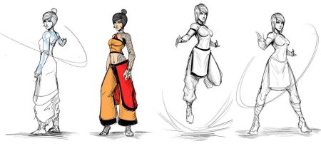 Аватар Легенда об Аанге скетчи персонажей