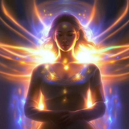 Девушка излучающая энергию