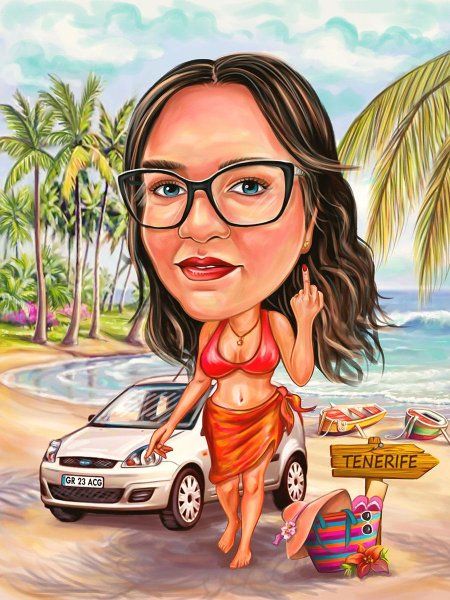 Шарж женщина