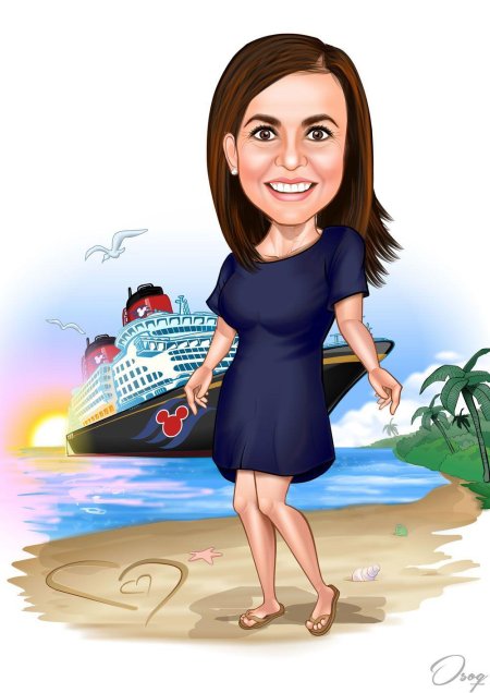 Шарж девушка