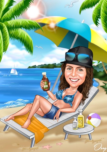 Шарж девушка