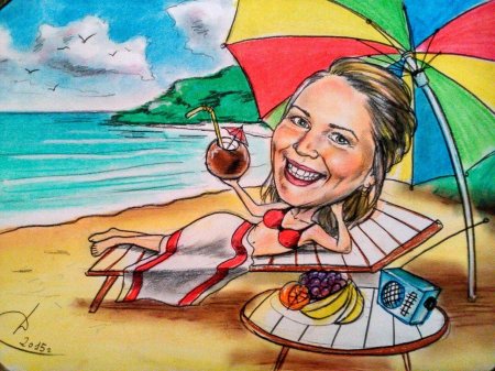 Шарж девушка