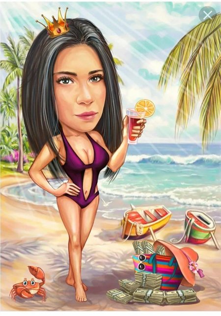 Шарж девушка