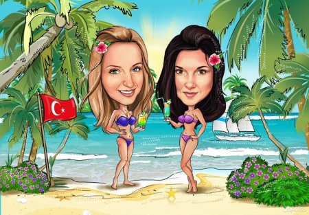 Шарж девушка