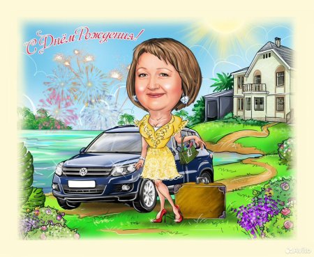 Шарж девушка