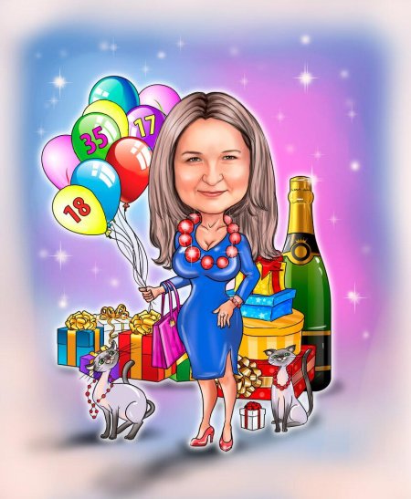Прикольные шаржи на день рождения