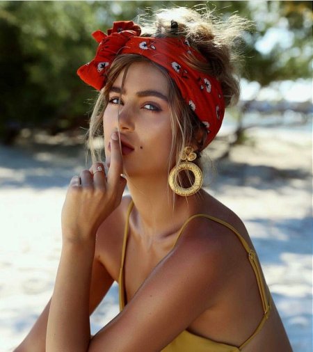 Платок на голову на пляж