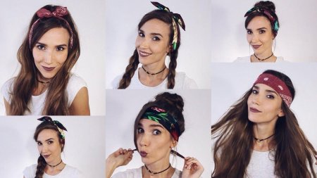 Прически с банданой