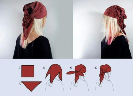 Как красиво завязать бандану как косынку