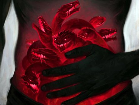 Демон с сердцем в руке арт
