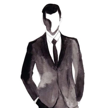 Силуэт мужчины в костюме