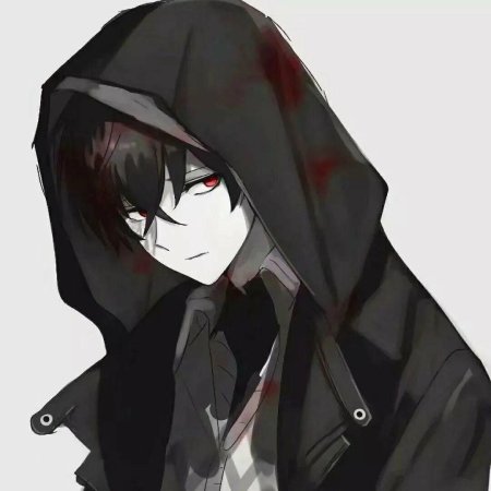 Аниме парень в капюшоне