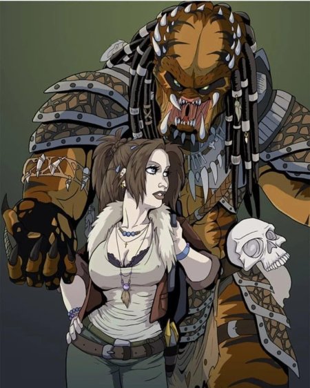 Алекса Вудс и хищник скар